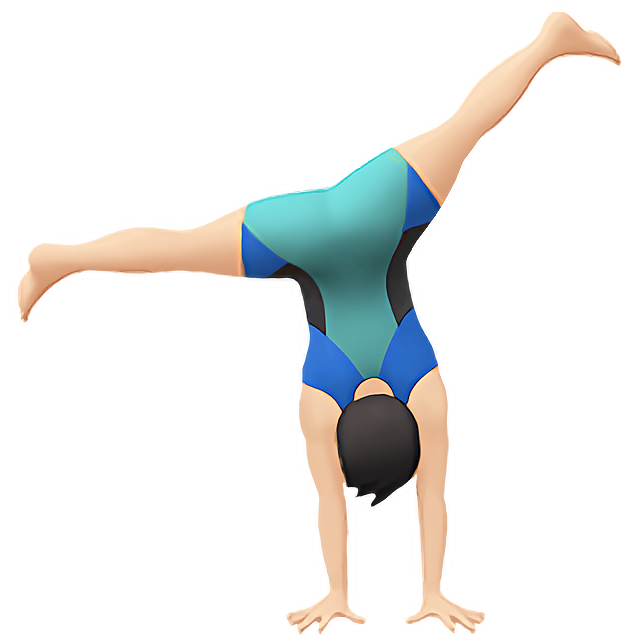 Man Cartwheeling: Light Skin Tone