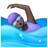 Woman Swimming: Dark Skin Tone