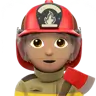 Firefighter: Medium Skin Tone Emoji 🧑🏽‍🚒 image - Apple style