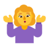 Woman Shrugging Emoji 🤷‍♀️ image - Microsoft Classic 2D style