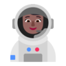 Woman Astronaut: Medium-Dark Skin Tone Emoji 👩🏾‍🚀 image - Microsoft Classic 2D style