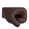 Right-Facing Fist: Dark Skin Tone Emoji 🤜🏿 image - Microsoft 3D Fluent style