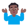 Man Shrugging: Medium-Dark Skin Tone Emoji 🤷🏾‍♂️ image - Microsoft Classic 2D style