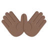 Open Hands: Dark Skin Tone Emoji 👐🏿 image - EmojiTwo style
