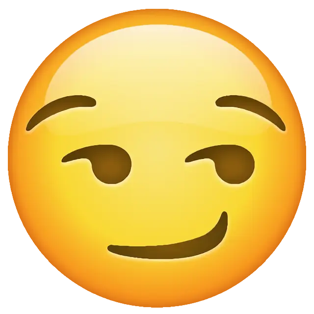 Visage avec sourire narquois