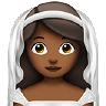 Woman With Veil: Medium-Dark Skin Tone Emoji 👰🏾‍♀️ image - Apple style