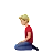 Man Kneeling: Medium-Light Skin Tone