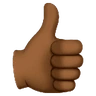 Thumbs Up: Medium-Dark Skin Tone Emoji 👍🏾 image - Huawei Harmony OS style