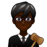 Man Judge: Dark Skin Tone Emoji 👨🏿‍⚖️ image - Emojidex style