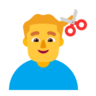 Man Getting Haircut Emoji 💇‍♂️ image - Microsoft Classic 2D style