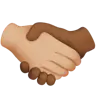 Handshake: Medium-Light Skin Tone, Medium-Dark Skin Tone Emoji 🫱🏼‍🫲🏾 image - Apple style