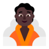 Person In Steamy Room: Dark Skin Tone Emoji 🧖🏿 image - Microsoft Classic 2D style