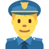 Man Police Officer Emoji 👮‍♂️ image - Twitter / X (Twemoji) style