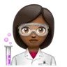 Woman Scientist: Medium-Dark Skin Tone Emoji 👩🏾‍🔬 image - WhatsApp style