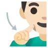 Deaf Man: Light Skin Tone Emoji 🧏🏻‍♂️ image - Google Noto Color style