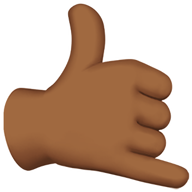 Call Me Hand: Medium-Dark Skin Tone