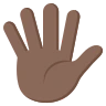 Hand With Fingers Splayed: Dark Skin Tone Emoji 🖐🏿 image - EmojiTwo style