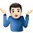 Man Shrugging: Light Skin Tone