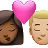 Kiss: Woman, Man, Medium-Dark Skin Tone, Medium-Light Skin Tone