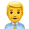 Man Office Worker Emoji 👨‍💼 image - Apple style
