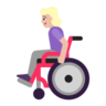 Woman In Manual Wheelchair: Medium-Light Skin Tone Emoji 👩🏼‍🦽 image - Microsoft Classic 2D style