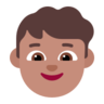 Boy: Medium Skin Tone Emoji 👦🏽 image - Microsoft Classic 2D style