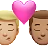 Kiss: Man, Man, Medium-Light Skin Tone, Medium Skin Tone