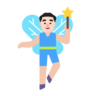 Man Fairy: Light Skin Tone Emoji 🧚🏻‍♂️ image - Microsoft Classic 2D style