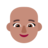 Woman: Medium Skin Tone, Bald