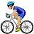Man Biking: Medium-Light Skin Tone