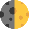 Símbolo del primer cuarto de la luna Emoji 🌓 image - Skype style