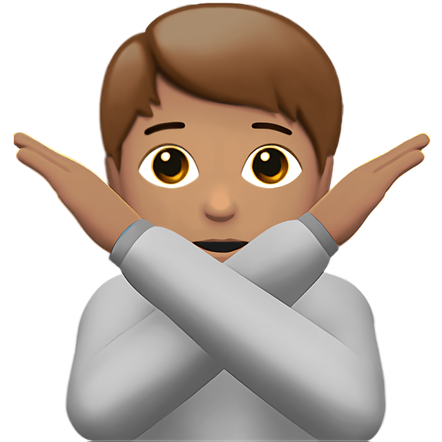 Person Gesturing No: Medium Skin Tone