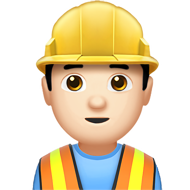 Man Construction Worker: Light Skin Tone