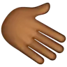 Rightwards Hand: Medium-Dark Skin Tone Emoji 🫱🏾 image - WhatsApp style