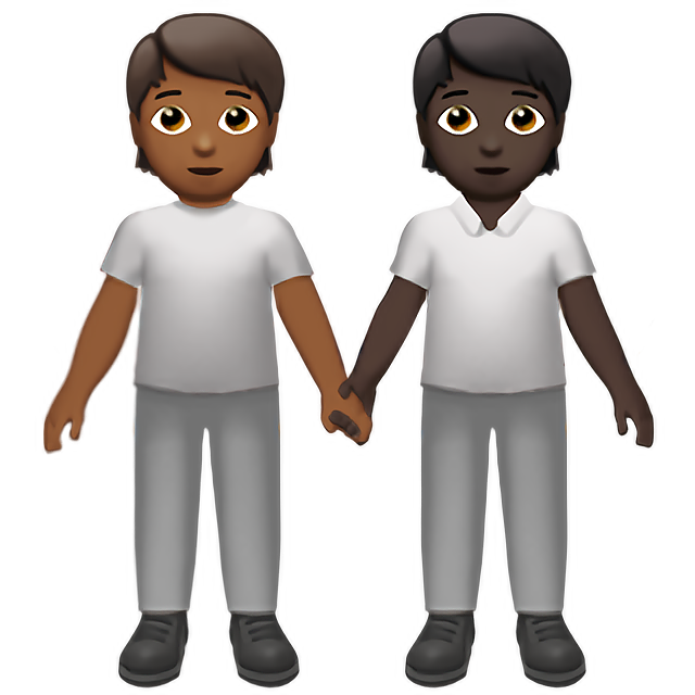 People Holding Hands: Medium-Dark Skin Tone, Dark Skin Tone