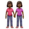 Women Holding Hands: Medium-Dark Skin Tone Emoji 👭🏾 image - Huawei Harmony OS style