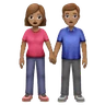 Woman And Man Holding Hands: Medium Skin Tone Emoji 👫🏽 image - Huawei Harmony OS style