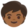 Child: Medium-Dark Skin Tone Emoji 🧒🏾 image - Google Noto Color style