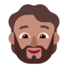 Person: Medium Skin Tone, Beard Emoji 🧔🏽 image - Microsoft Classic 2D style