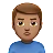 Man Pouting: Medium Skin Tone