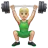 Person Lifting Weights: Medium-Light Skin Tone