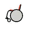 Manual Wheelchair Emoji 🦽 image - OpenMoji style