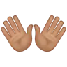 Open Hands: Medium Skin Tone Emoji 👐🏽 image - WhatsApp style