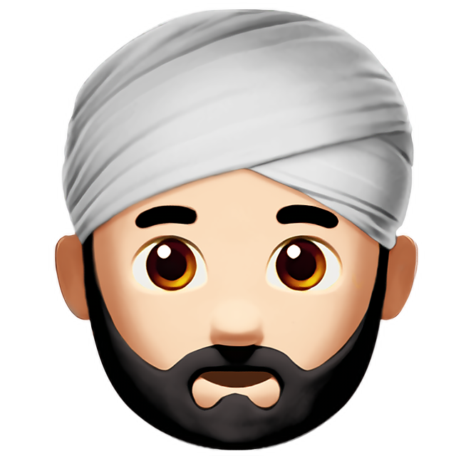 Man Wearing Turban: Light Skin Tone