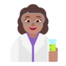 Woman Scientist: Medium Skin Tone Emoji 👩🏽‍🔬 image - Microsoft Classic 2D style