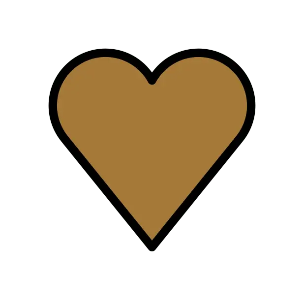 Corazón marrón