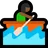 Woman Rowing Boat: Medium-Dark Skin Tone