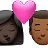Kiss: Woman, Man, Dark Skin Tone, Medium-Dark Skin Tone