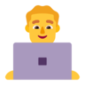 Man Technologist Emoji 👨‍💻 image - Microsoft Classic 2D style