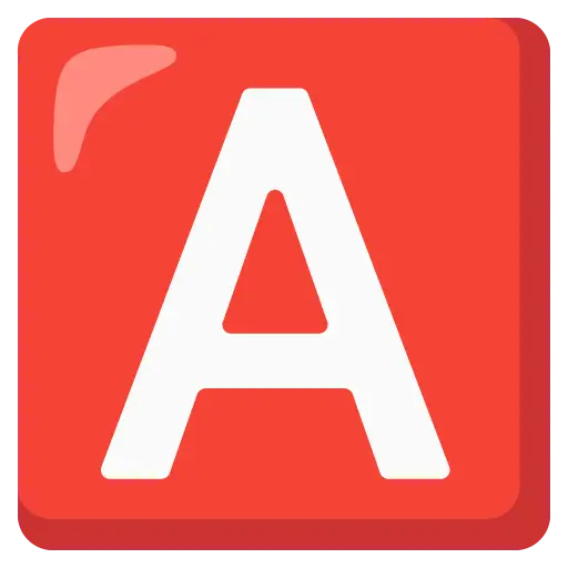 负平方拉丁大写字母A.